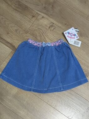 Vintage Eclipse little girls denim skirt Size 6 NWT